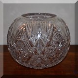 G05. Cut crystal rose bowl. 